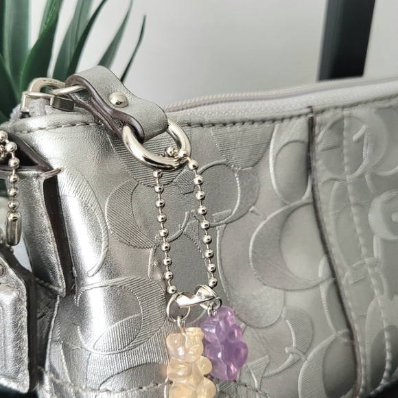 Coach Silver Wristlet Bag - Picture 2 of 5